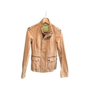 Free People Women’s Beige Safari Utility Jacket, Size 4